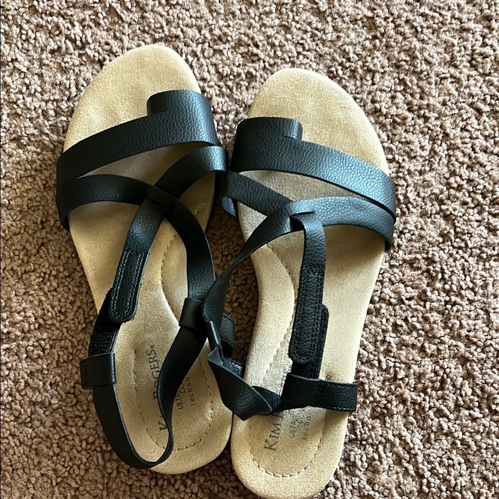 Kim Rogers Black Minimalist Sandals